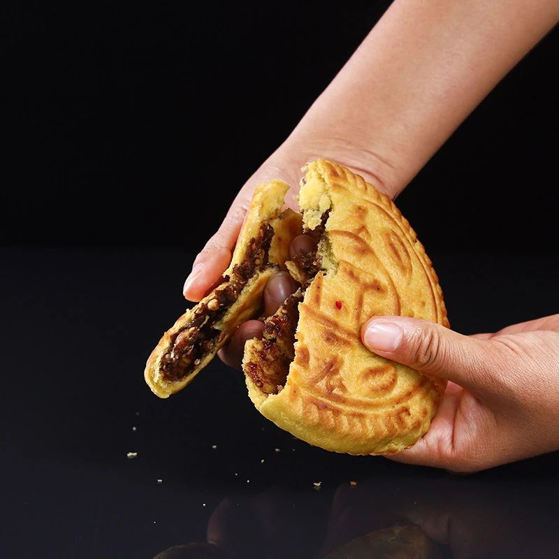 Baked pastry filled with nuts — scenic food photograph in China