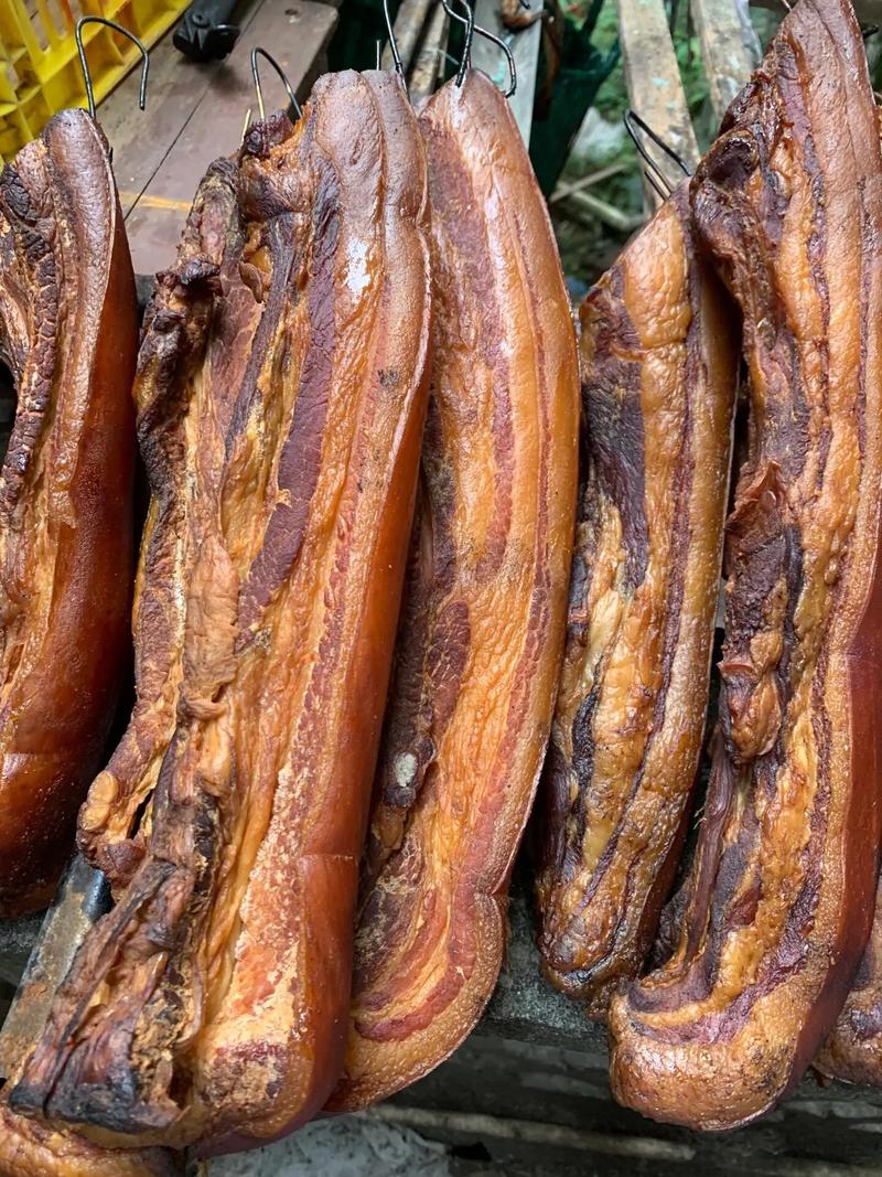 Cured mountain meat hung to dry — scenic food photograph in China